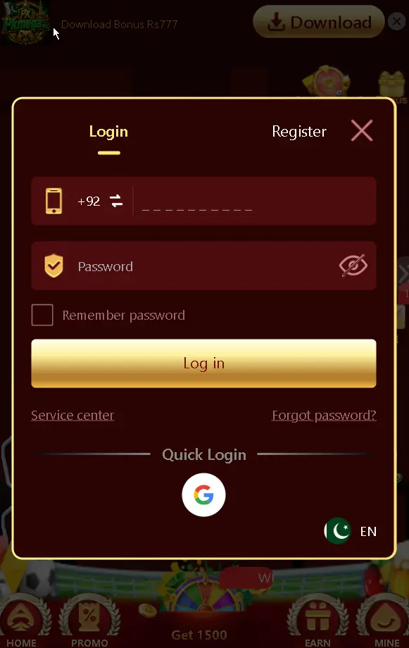 PKmega game login